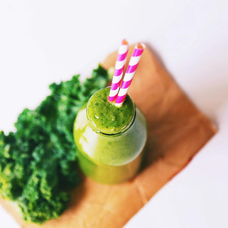 matcha green smoothie is a healthy recipe to help with weight loss
