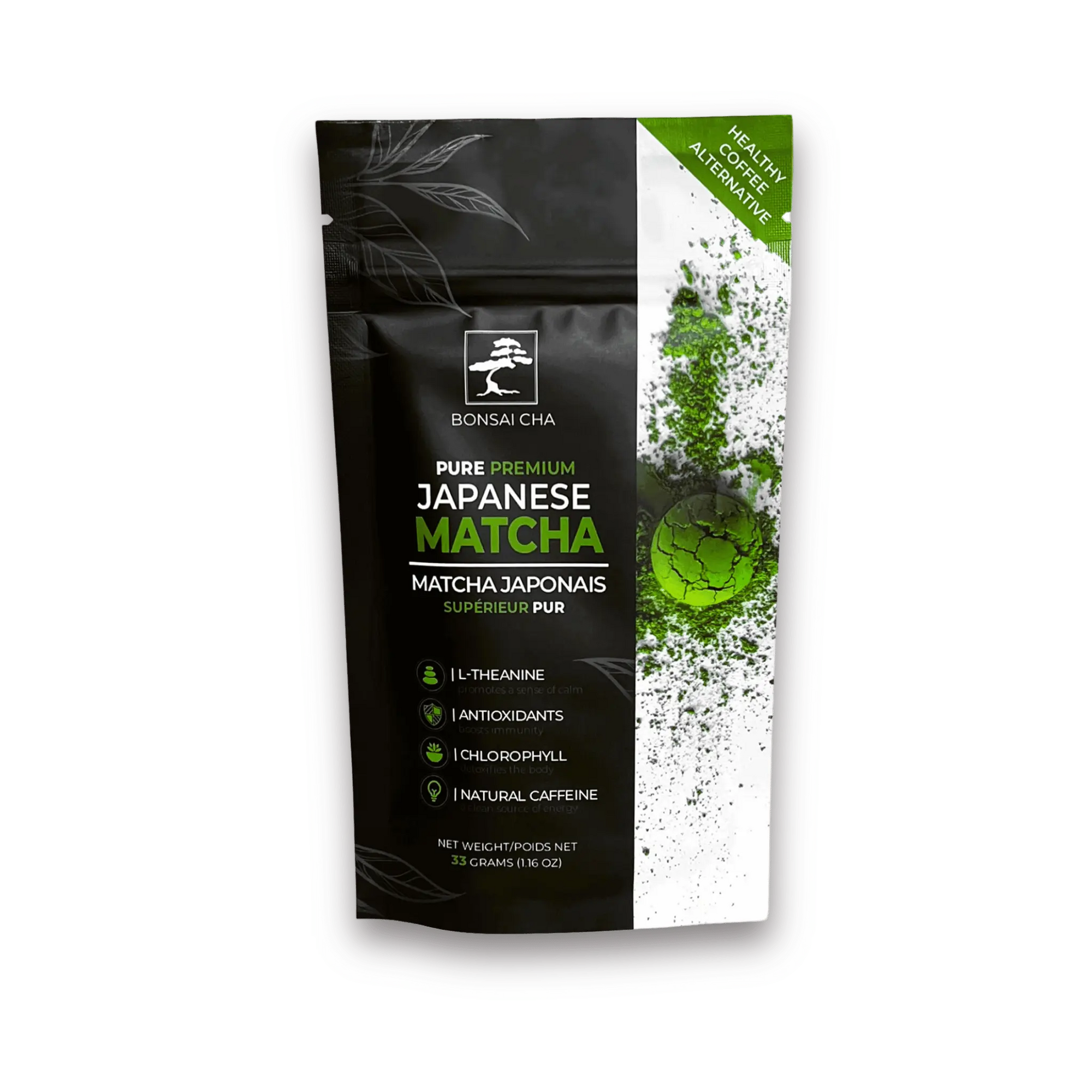 Bonsai Cha Premium Matcha Green Tea Powder Package Front 