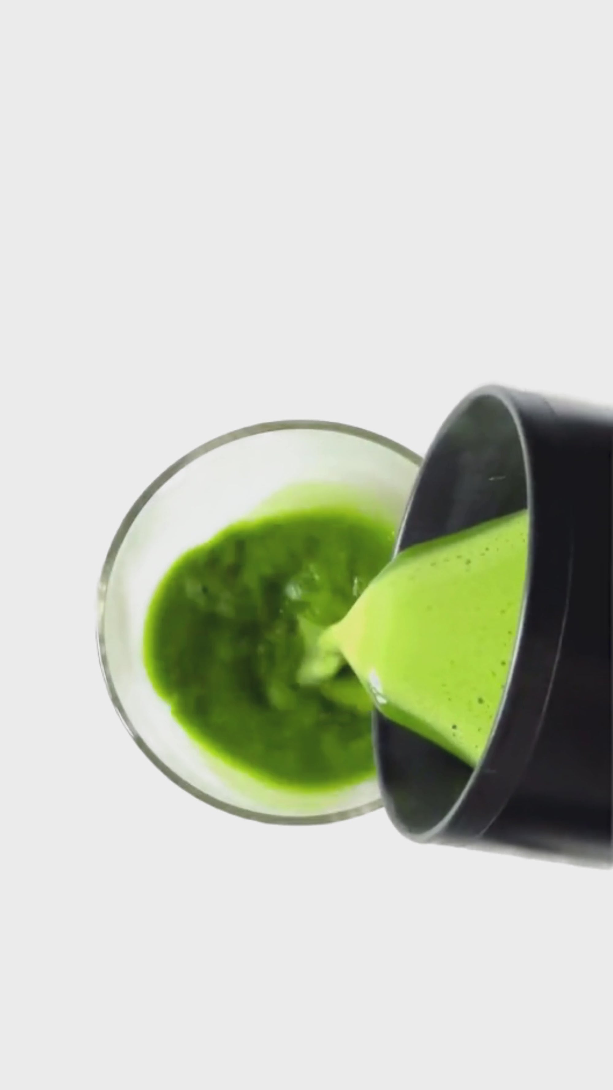 Premium Matcha Green Tea Powder Poured in Cup