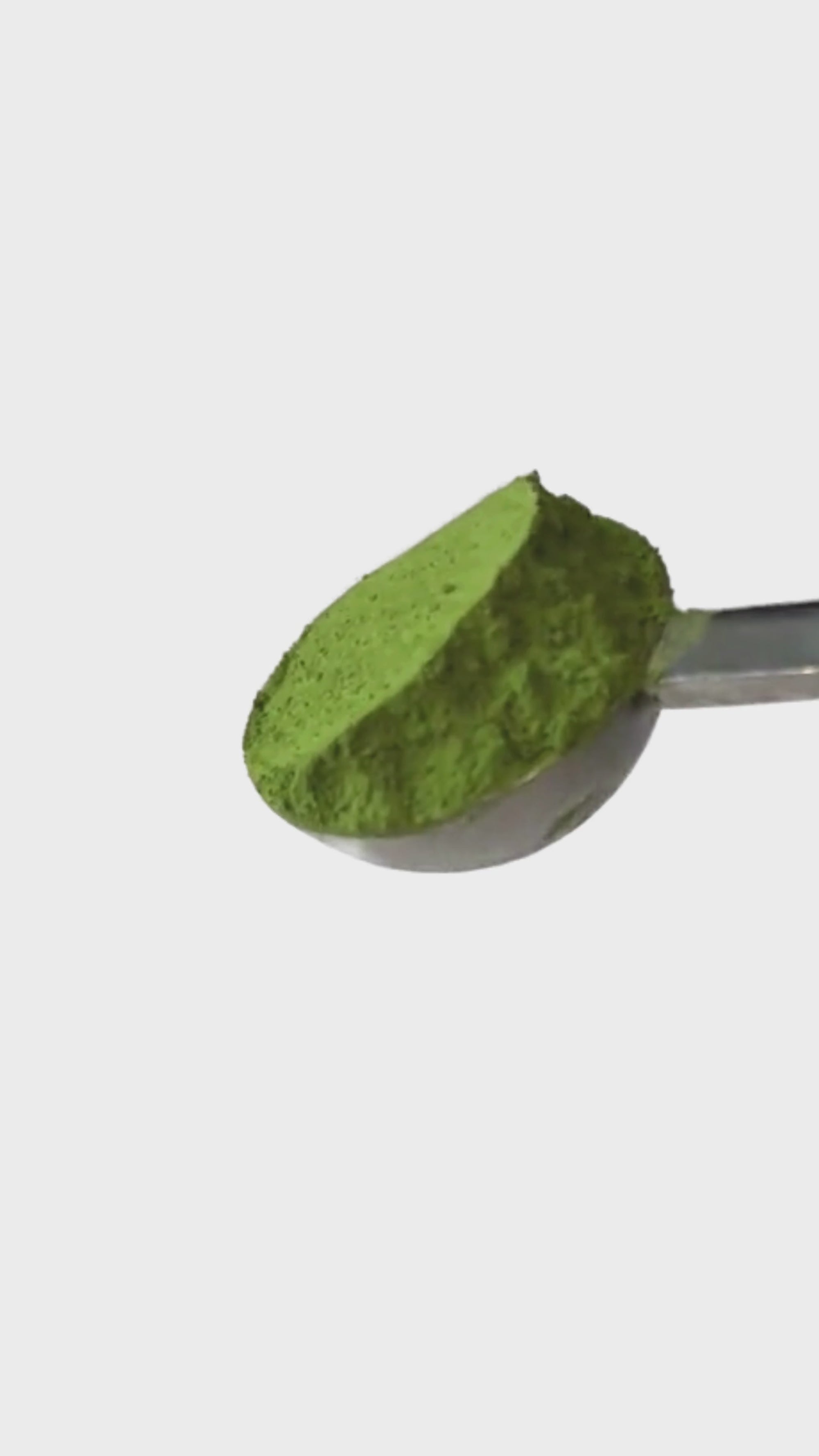 spoonful of ceremonial grade matcha