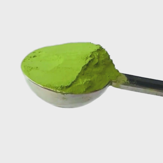 Premium Matcha Green Tea Powder in Spoon